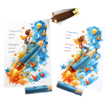 Micul vizionar - card cu baton din ciocolata