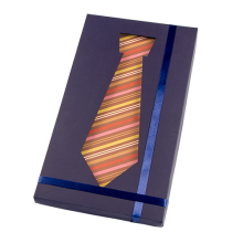 Cravata - cutie cu tableta de ciocolata cu fructe confiate